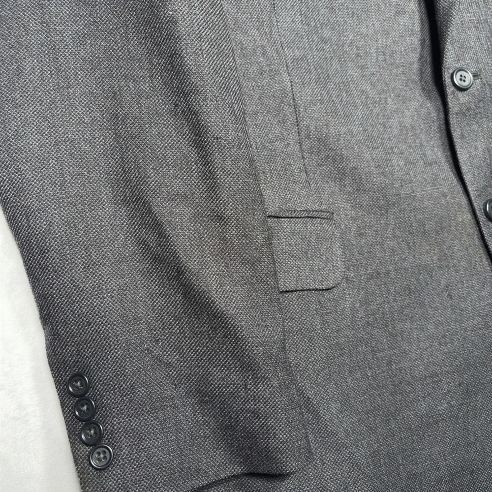 Jos A Bank‎ Mens 44R Gray 100% Wool Two Button Blazer Sport Coat Jacket
